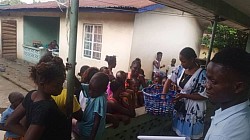Sharing out gifts to Children